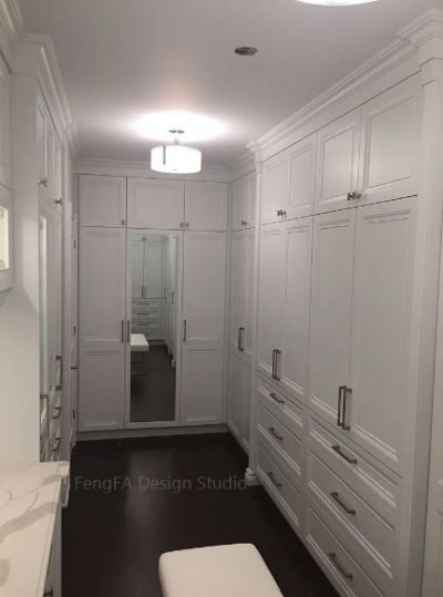 Walk In Closet with Built In Full Length Mirror