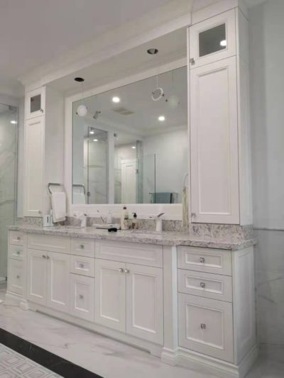 Master Bedroom Vanity with Painted MDF Doors and Side Duo Tower ...